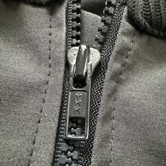 Vintage Mother Karen's Jacket Men M Powdershirt Green Black Front Pocket 1/2 Zip - Picture 9 of 10